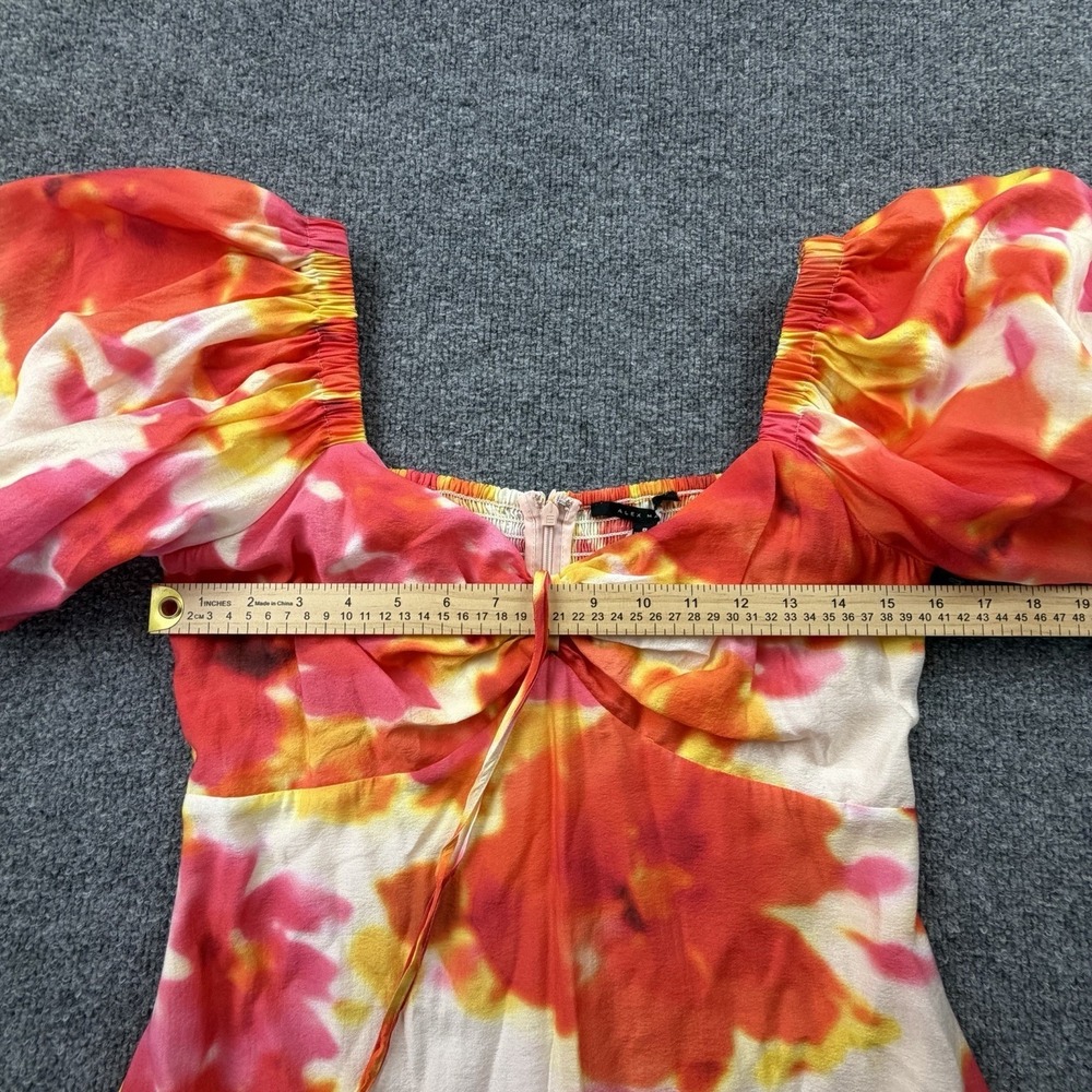 Alex Marie Monroe Floral Midi Dress Puff Sleeve Smocked Back Size 8 NWT - Picture 8 of 13